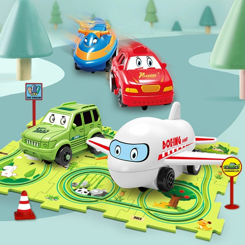 Circuit Électrique Mini Voiture – Jouet de Piste de Course DIY pour Enfants