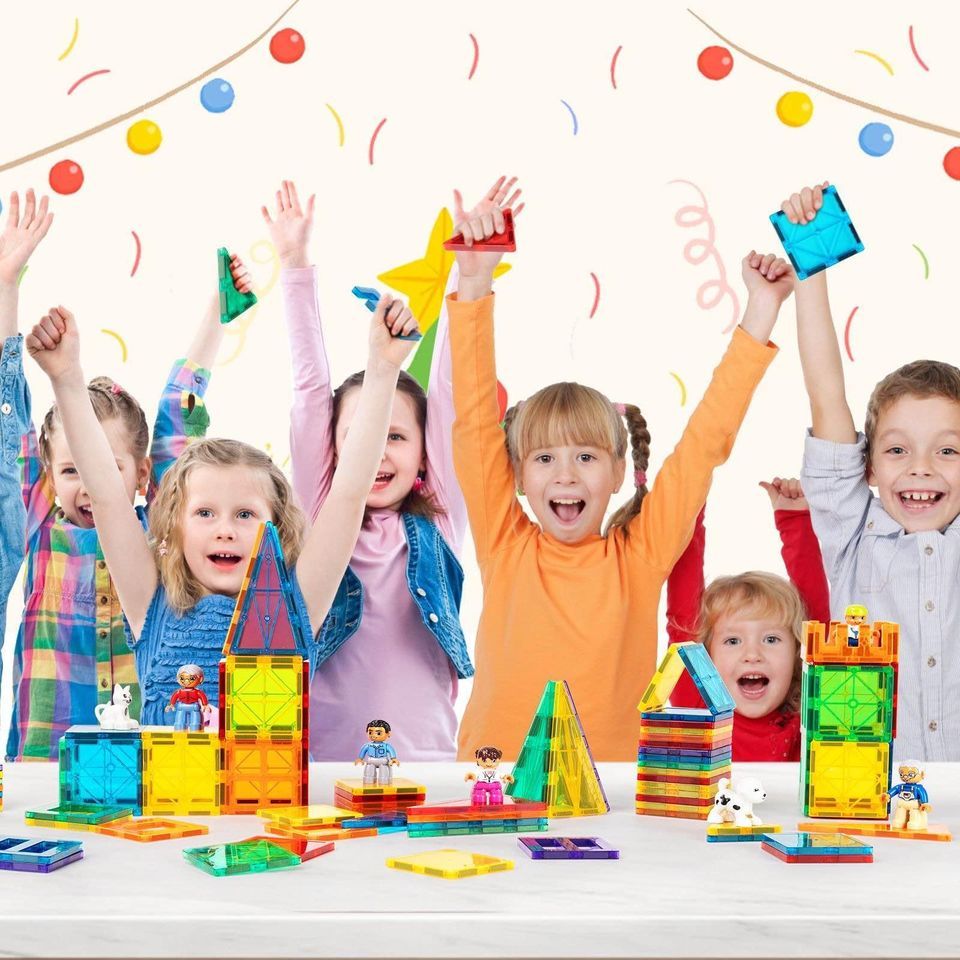 Blocs Magnétiques de Construction – 40PCS Jouet STEM Montessori Enfants