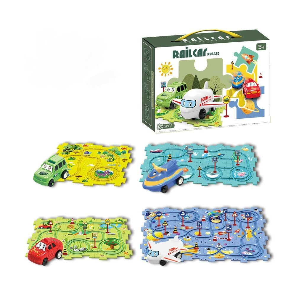 Circuit Électrique Mini Voiture – Jouet de Piste de Course DIY pour Enfants