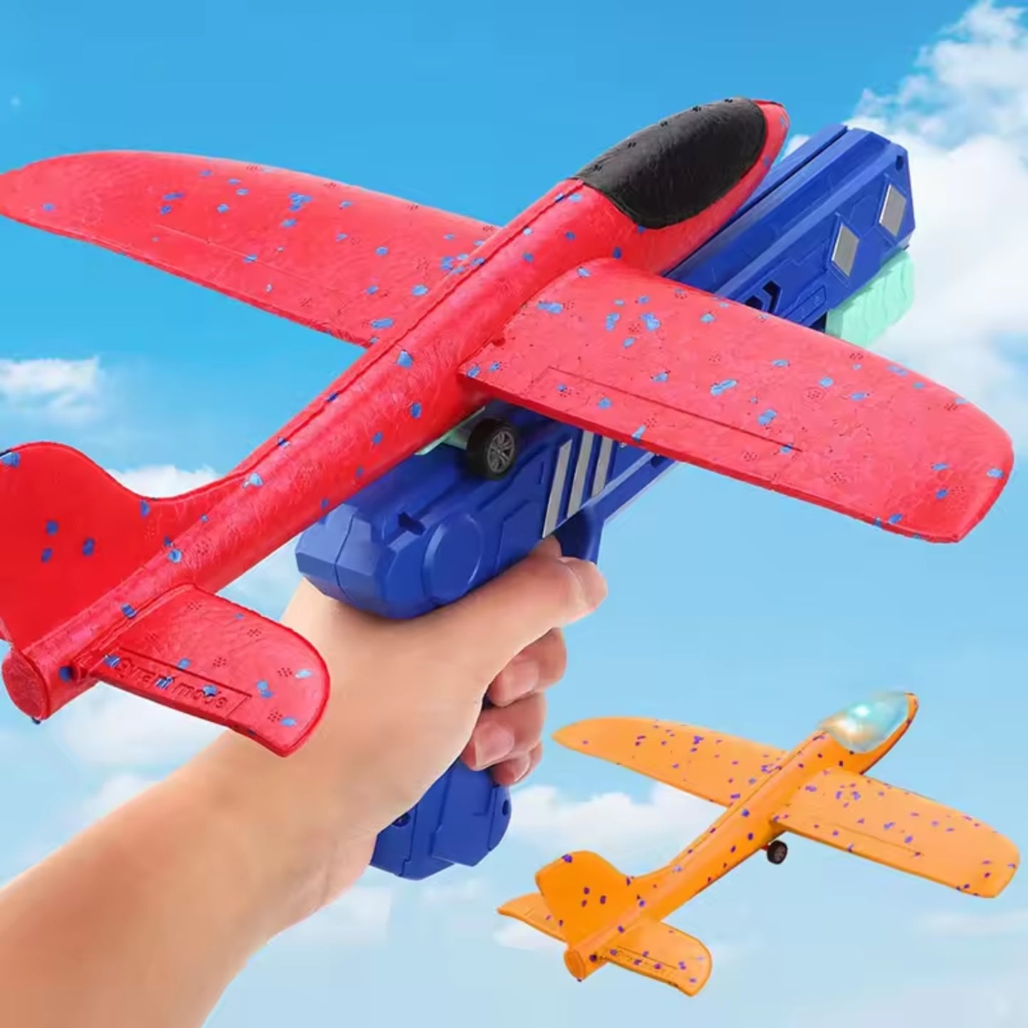 Lot de 3 Avions Lanceurs – Jouet Planeur en Mousse LED pour Enfants