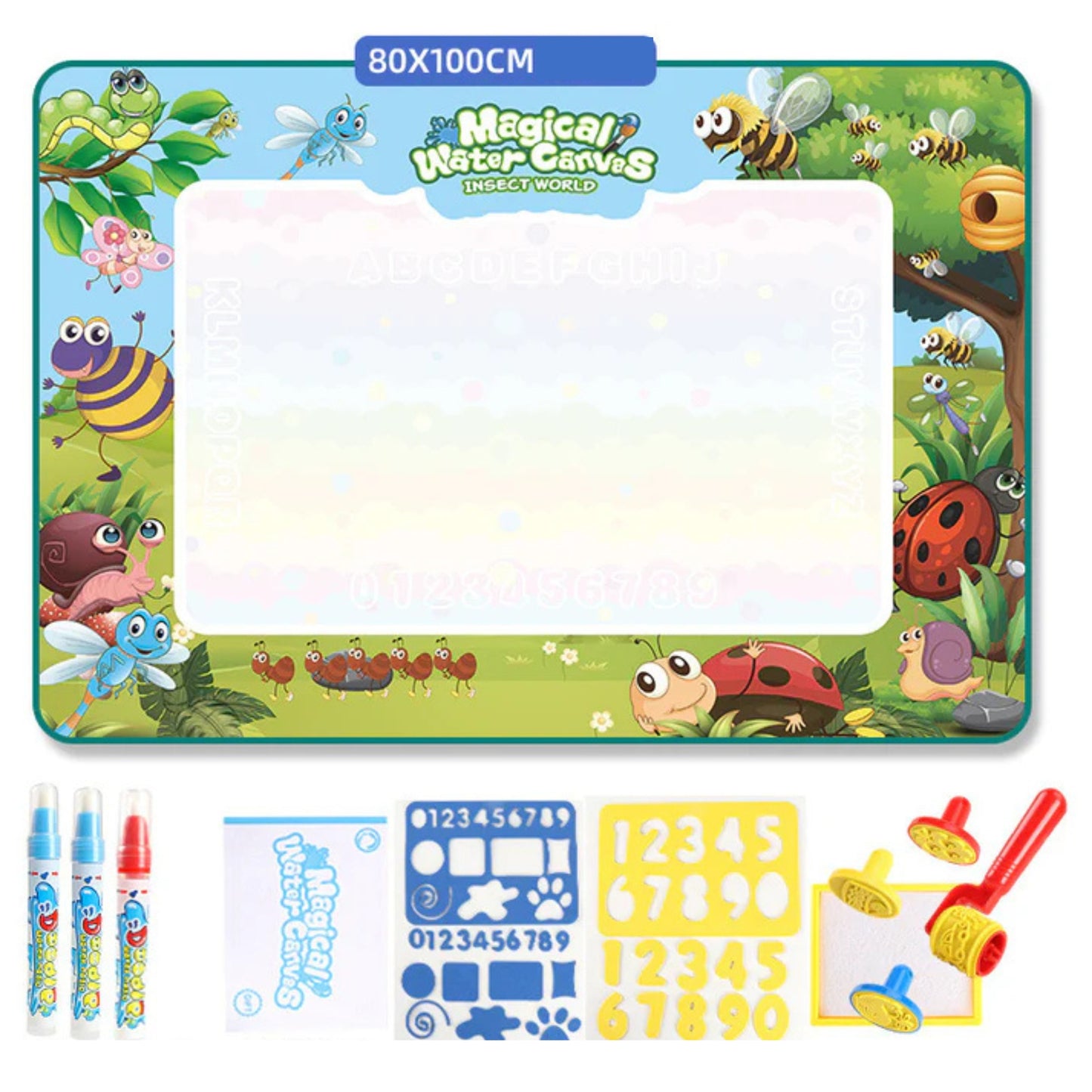 Tapis de Dessin Magique à Eau – Jouet Créatif Sans Désordre pour Enfants 2+ | Couverture Graffiti Réutilisable