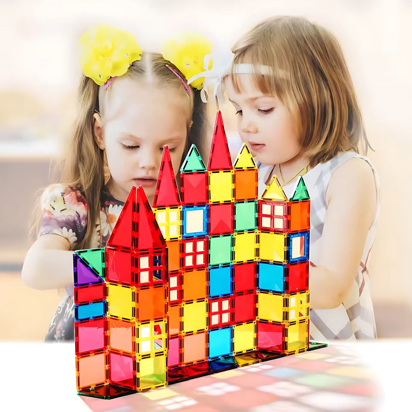 Blocs Magnétiques de Construction – 40PCS Jouet STEM Montessori Enfants