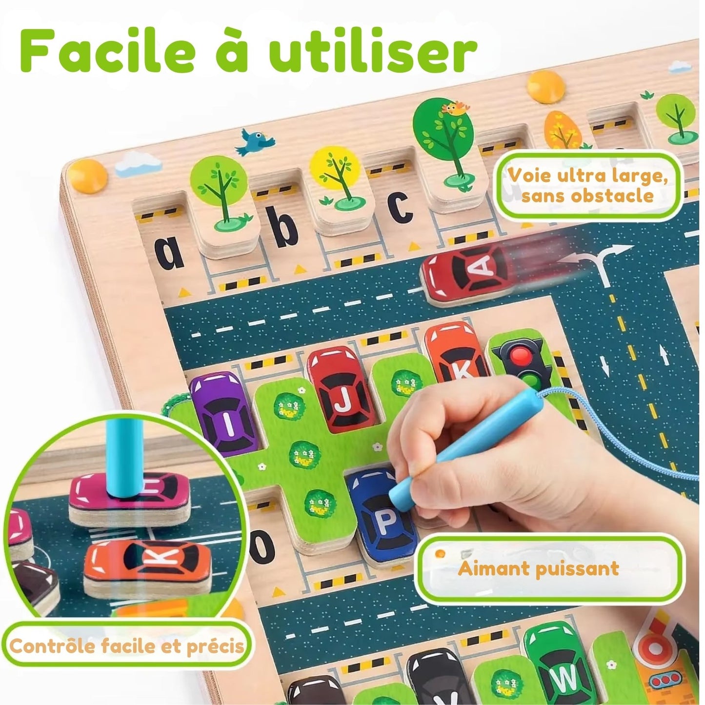 Labyrinthe Alphabet Magnétique – Jouet Montessori Éducatif
