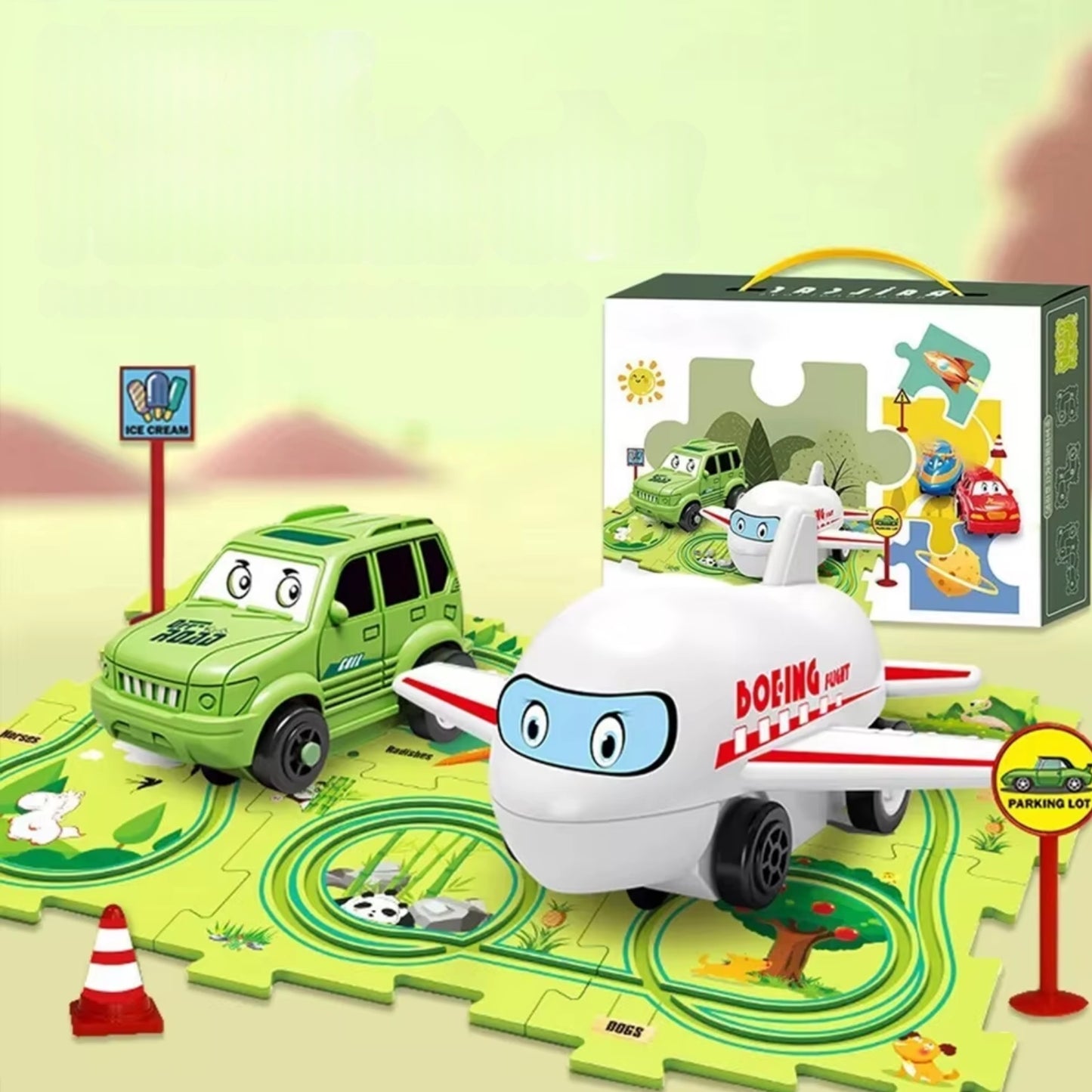 Circuit Électrique Mini Voiture – Jouet de Piste de Course DIY pour Enfants