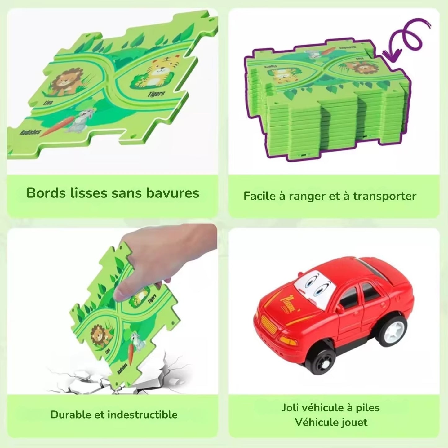 Circuit Électrique Mini Voiture – Jouet de Piste de Course DIY pour Enfants