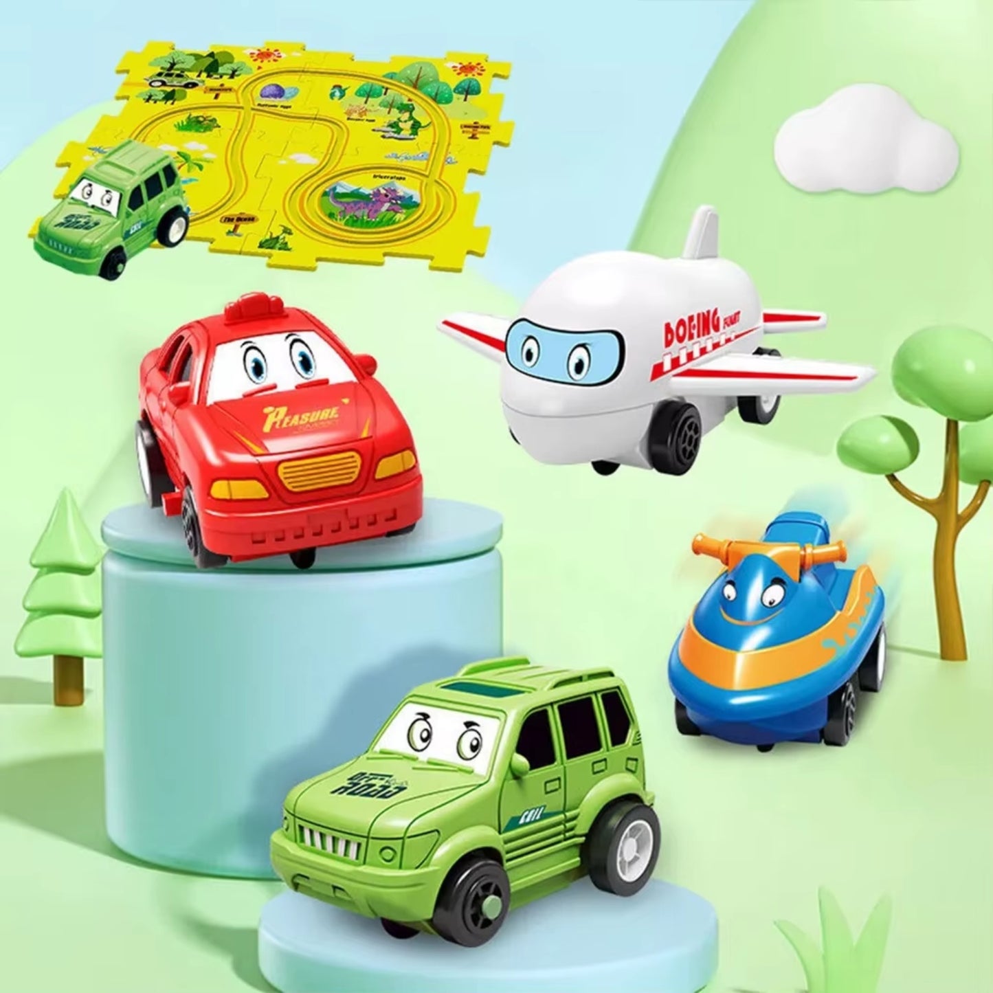 Circuit Électrique Mini Voiture – Jouet de Piste de Course DIY pour Enfants