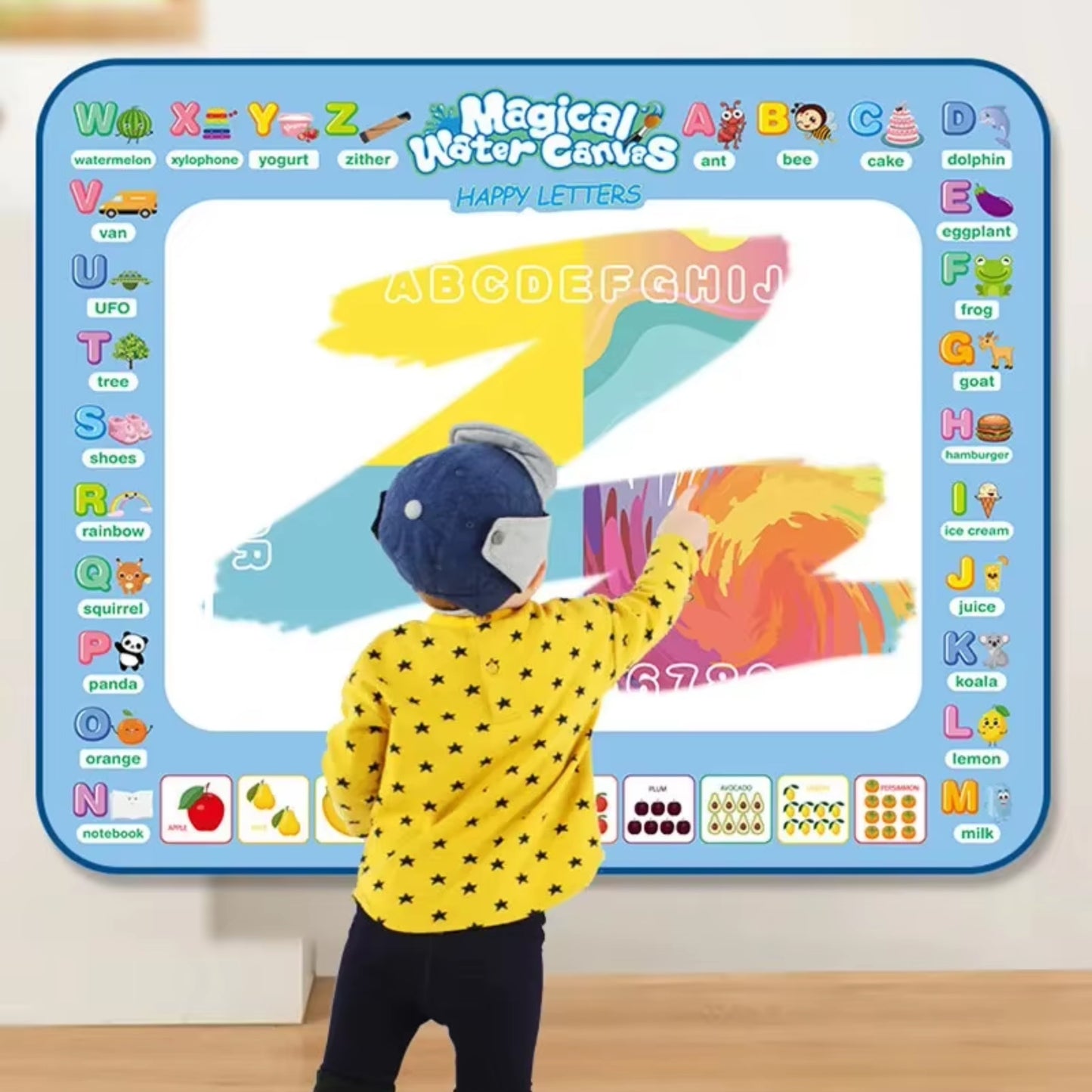 Tapis de Dessin Magique à Eau – Jouet Créatif Sans Désordre pour Enfants 2+ | Couverture Graffiti Réutilisable