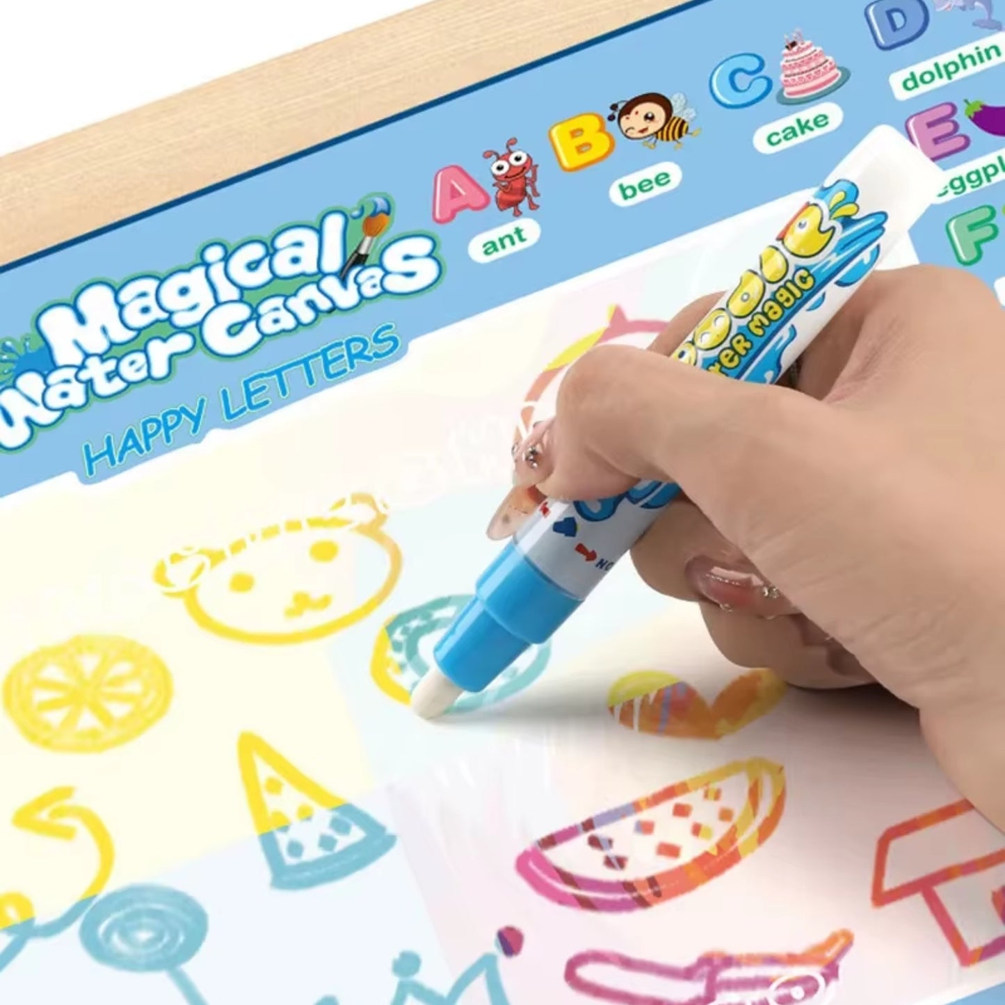 Tapis de Dessin Magique à Eau – Jouet Créatif Sans Désordre pour Enfants 2+ | Couverture Graffiti Réutilisable